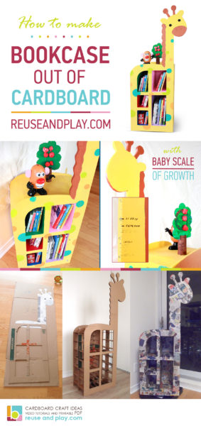 Cardboard Bookcase Diy Kids Furniture