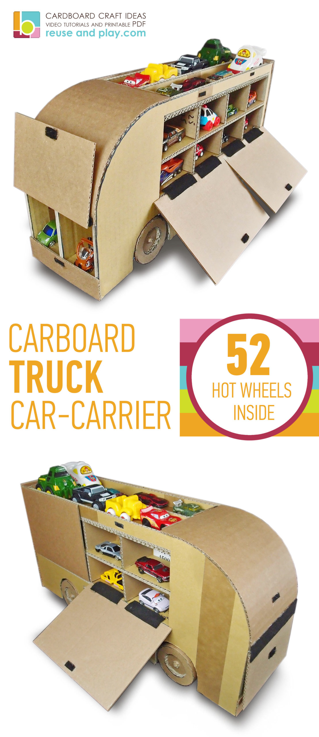 Cardboard toy car track DIY