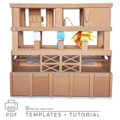 toy car garage templates and tutorial