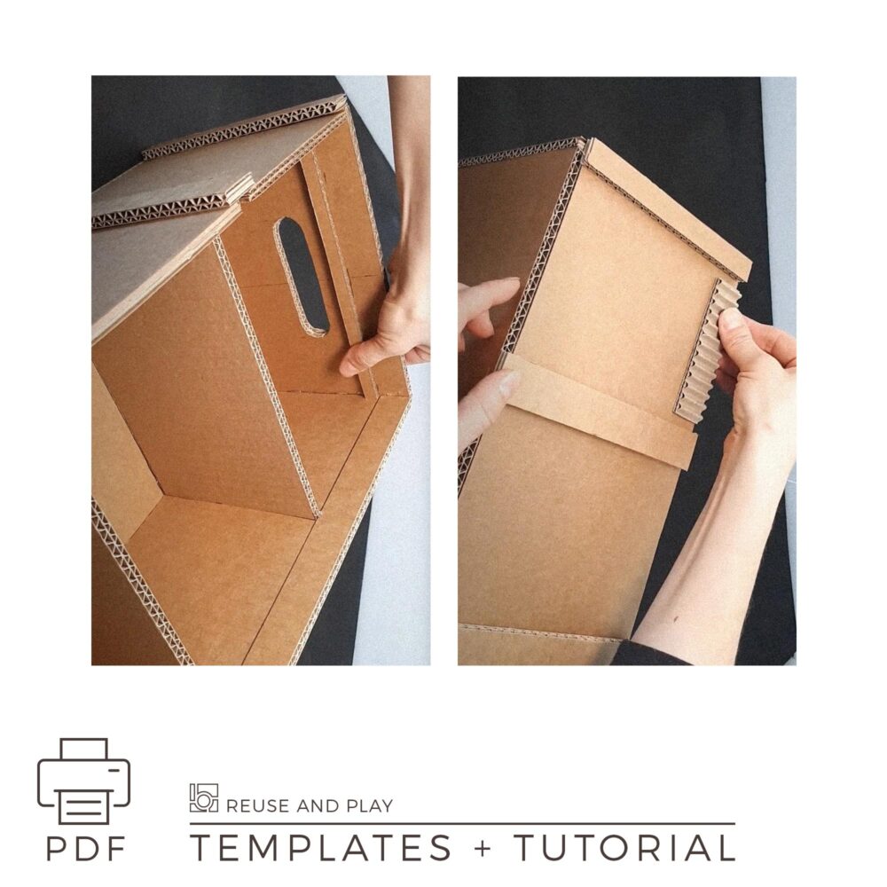toy car garage templates and tutorial.