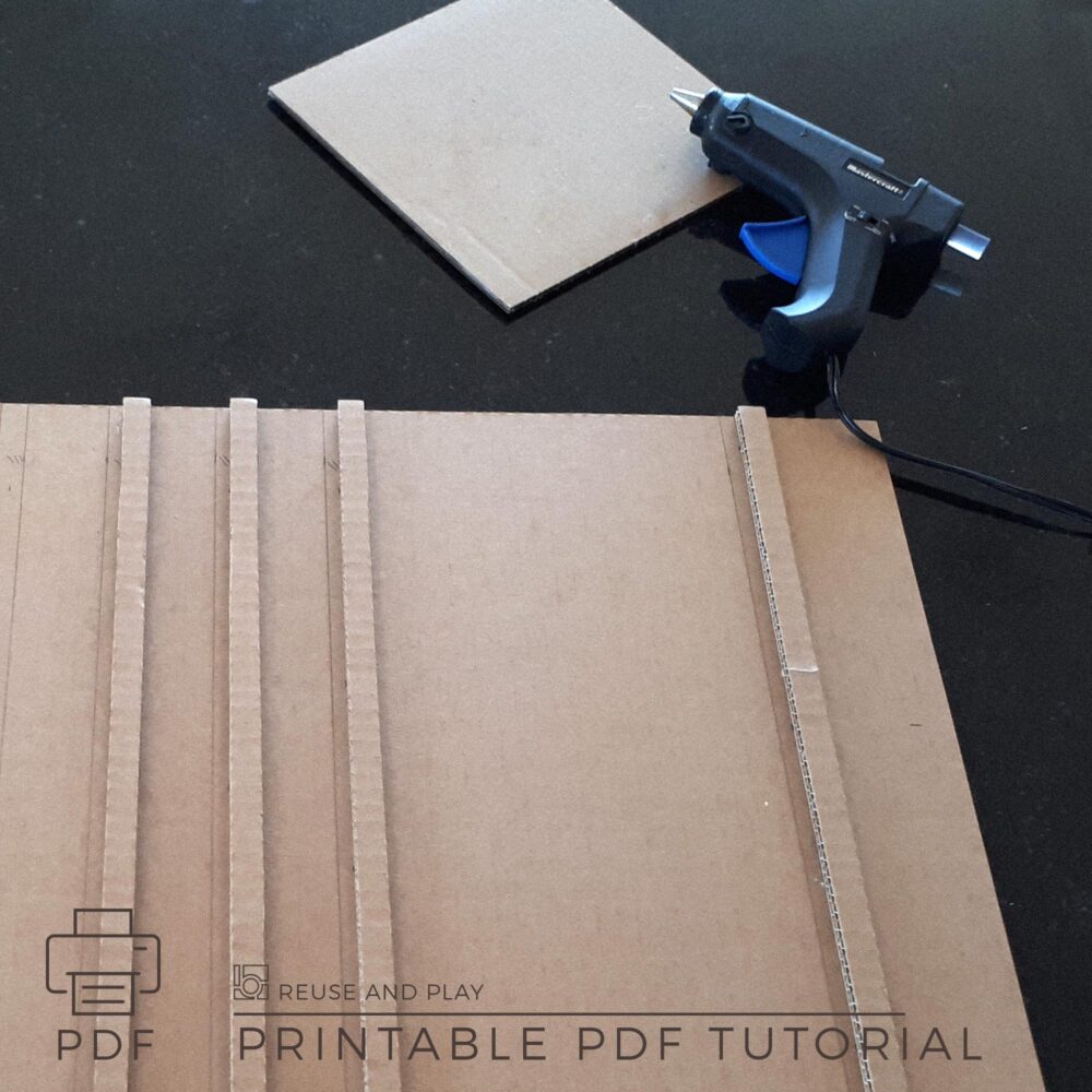 DIY Puzzle Storage Shelf from cardboard Templates and Tutorial