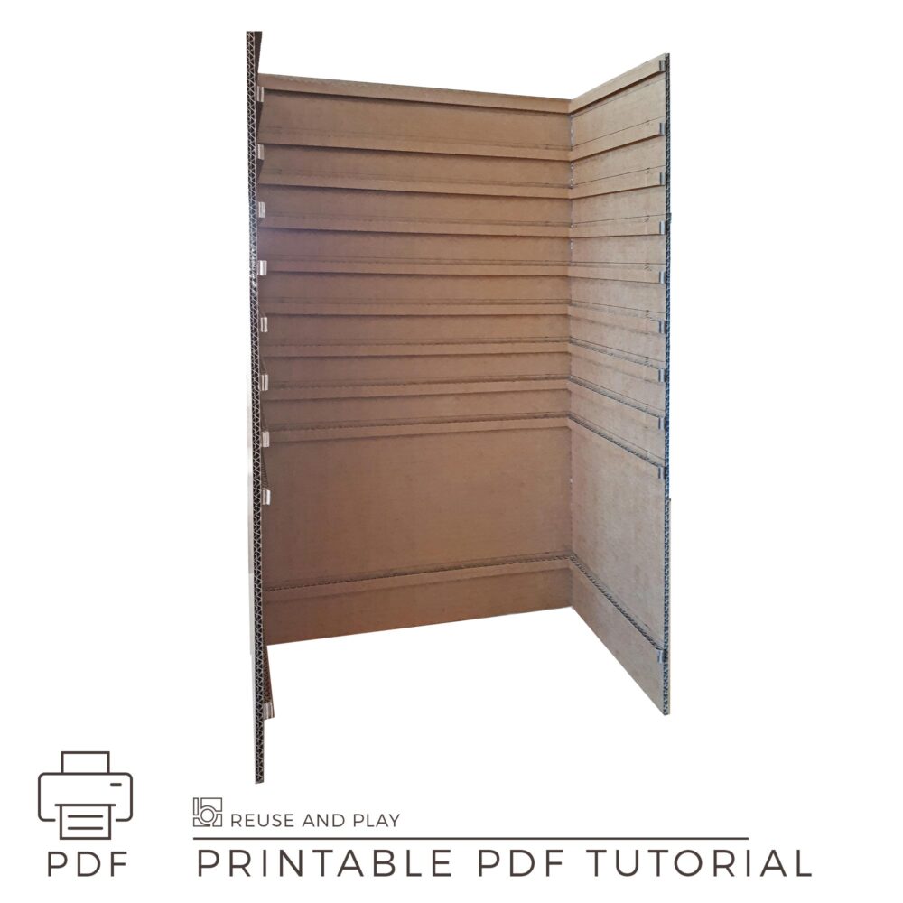 DIY Puzzle Storage Shelf from cardboard Templates and Tutorial
