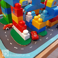 Building Mat with Car Play for Toddler | Printable PDF DIY Pattern