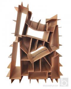 cardboard bookcase rabbits