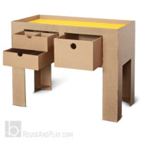 Building block table Cardboard furniture DIY