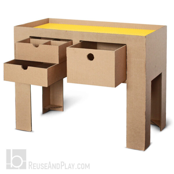 Building block table Cardboard furniture DIY