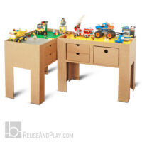 Building block table playset