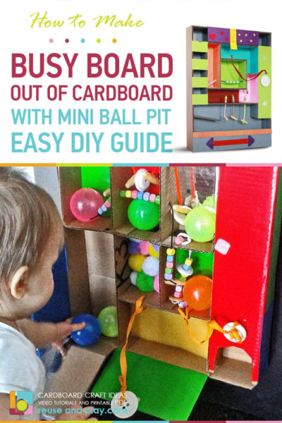 Toddler Busy Board Cardboard Easy DIY Tutorial