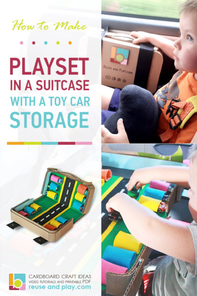 Playset-suitcase with a Toy Car Storage. Tutorial