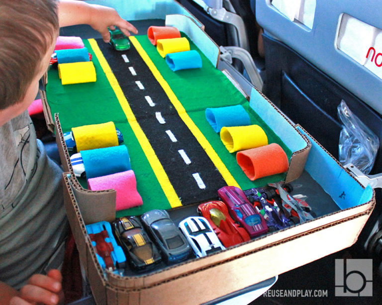 Child Suitcase Playset with a Toy Car Storage | Reuse and Play