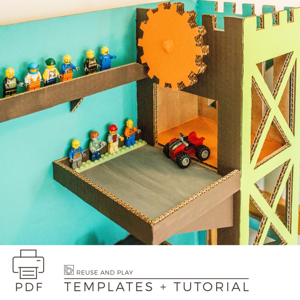 Toy car garage from cardboard free templates