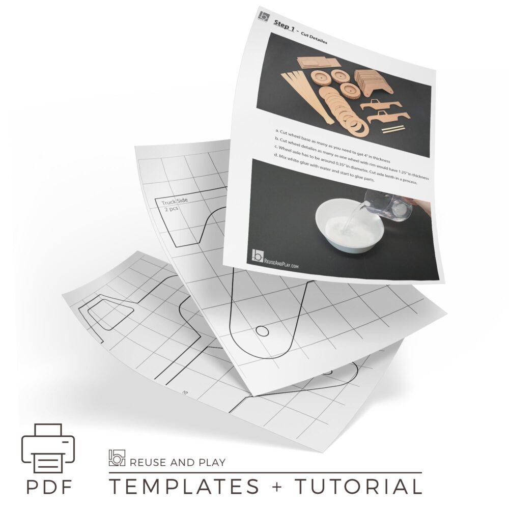 Monster Truck Templates for cardboard craft