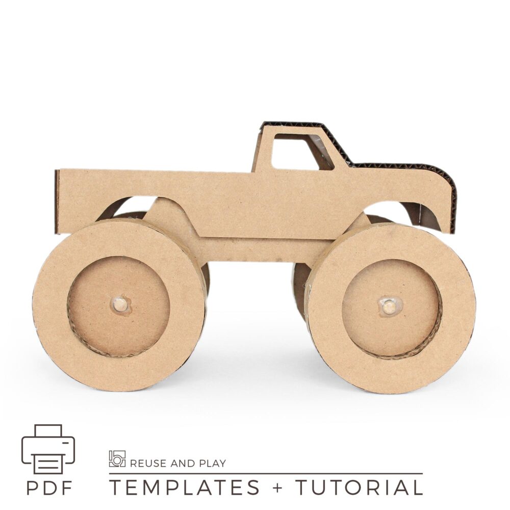 Monster Truck Templates for cardboard craft