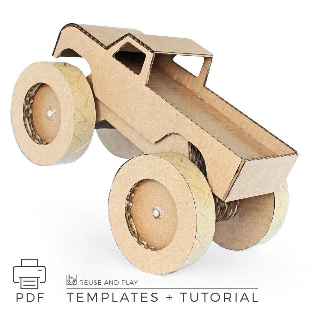 Monster Truck Templates for cardboard craft