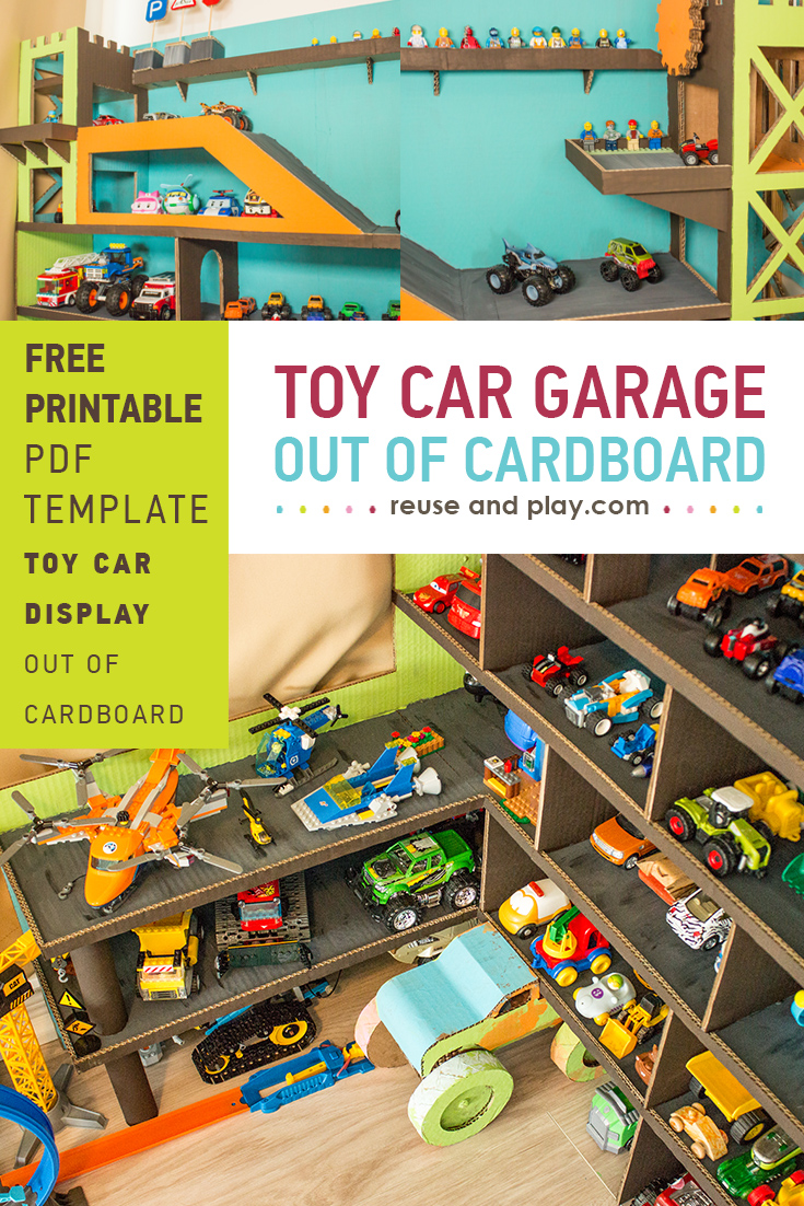 Toy Car Garage Display DIY Free Printable