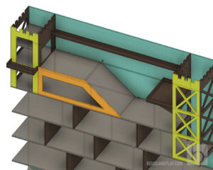 Toy Car Display Garage with slide and balconies