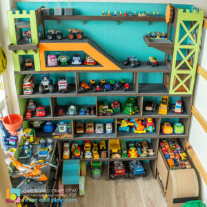 Toy Car Display Garage with car shelves