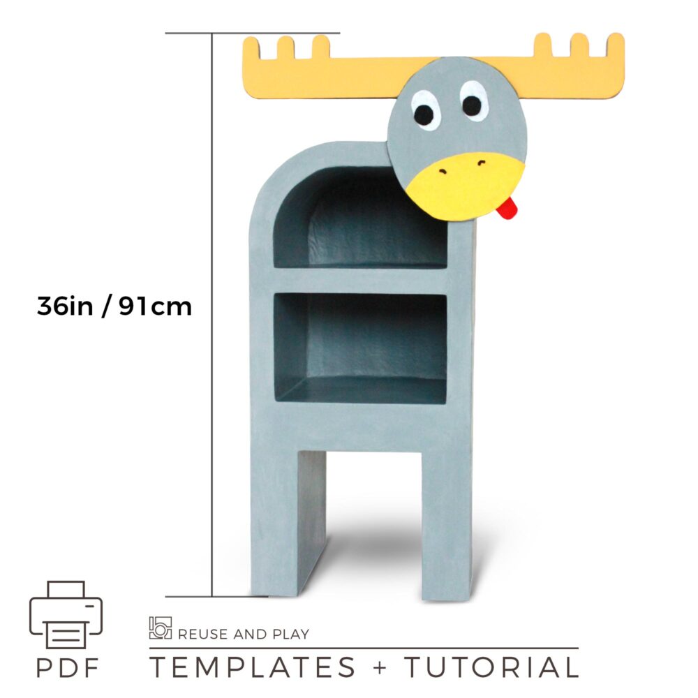 DIY Kids clothing rack from cardboard Templates and Tutorial