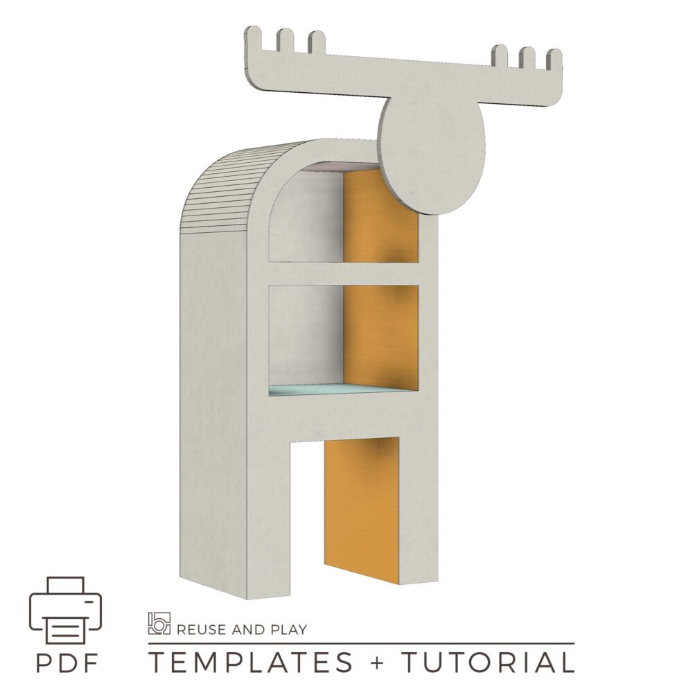 DIY Kids clothing rack from cardboard Templates and Tutorial