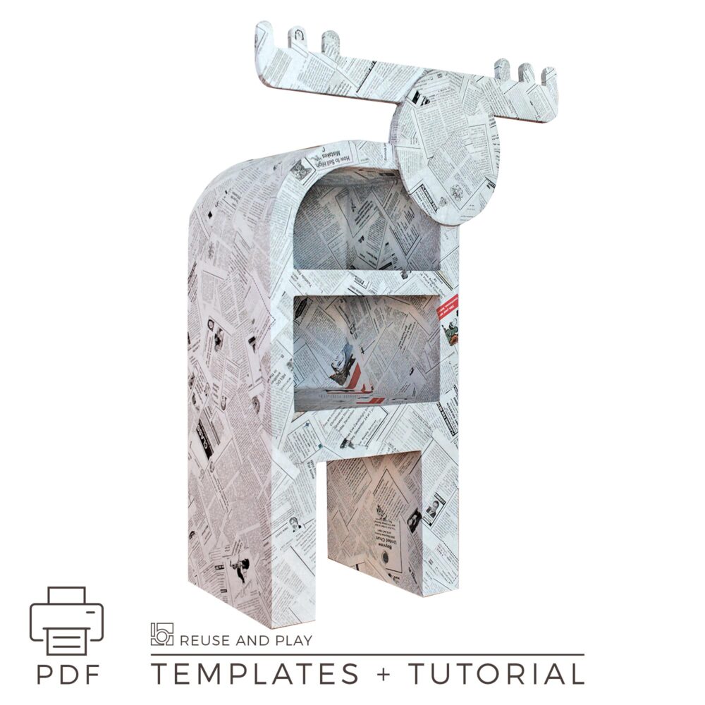 DIY Kids clothing rack from cardboard Templates and Tutorial