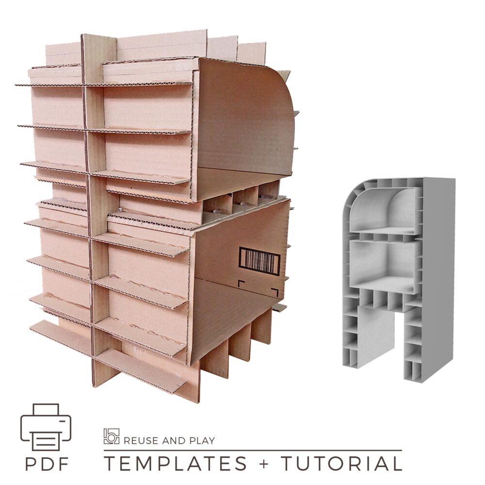 DIY Kids clothing rack from cardboard Templates and Tutorial