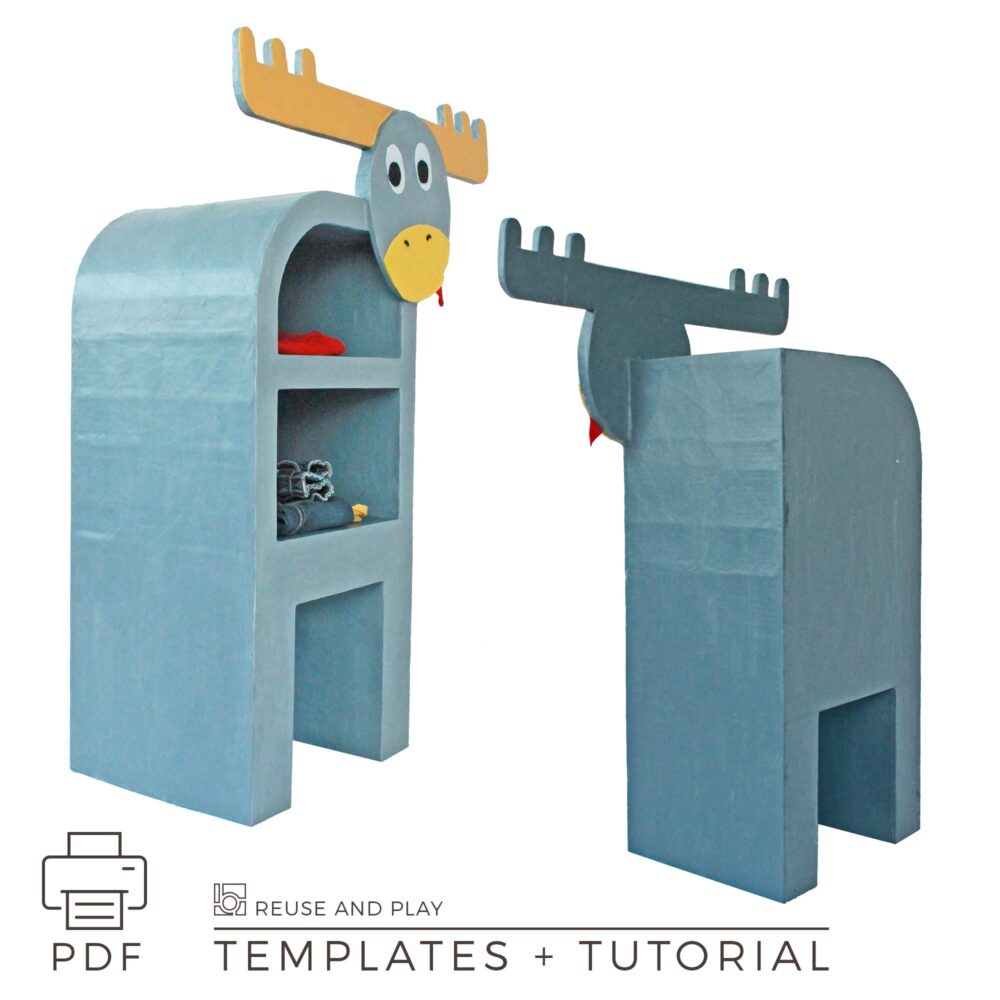 DIY Kids clothing rack from cardboard Templates and Tutorial