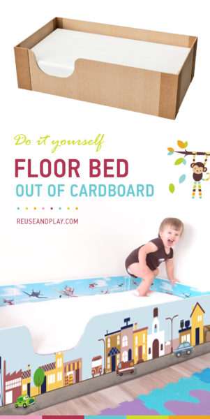 how to make cardboard floor bed tutorial