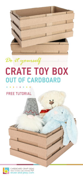 How to create a crate box out of cardboard box scraps free tutorial