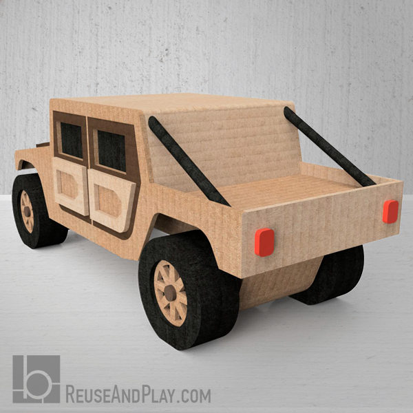 Humvee Truck Toy Car Model. Back