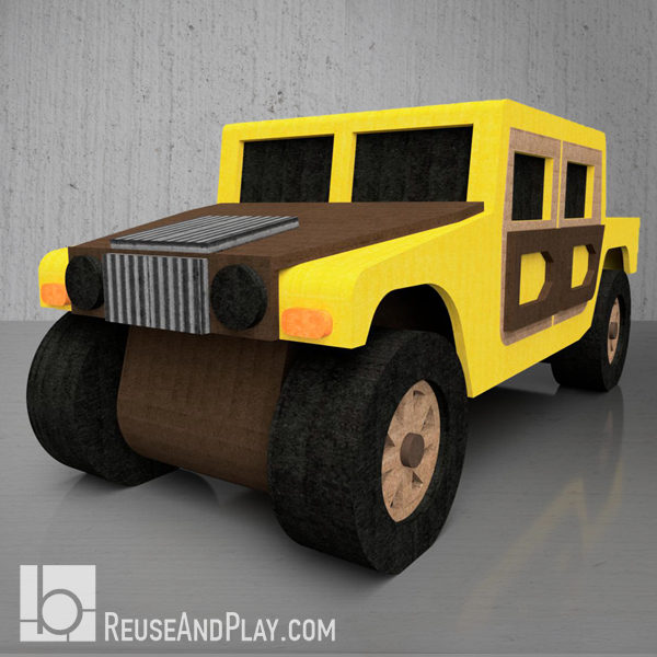Humvee Truck Toy Car Model. Yellow