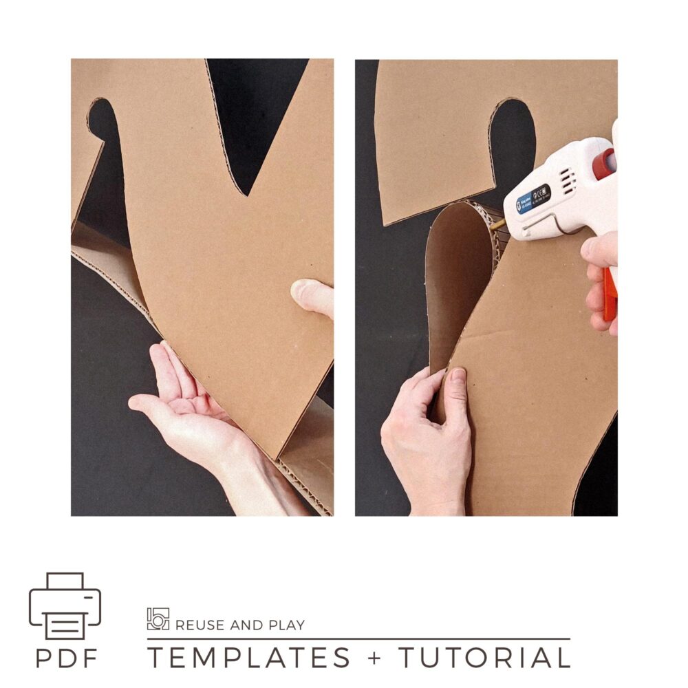 How to make giant birthday number 2 from cardboard