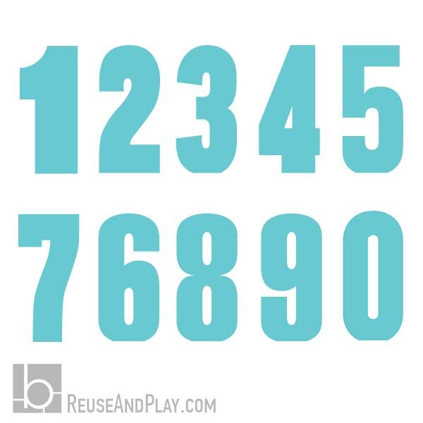Giant birthday numbers templates