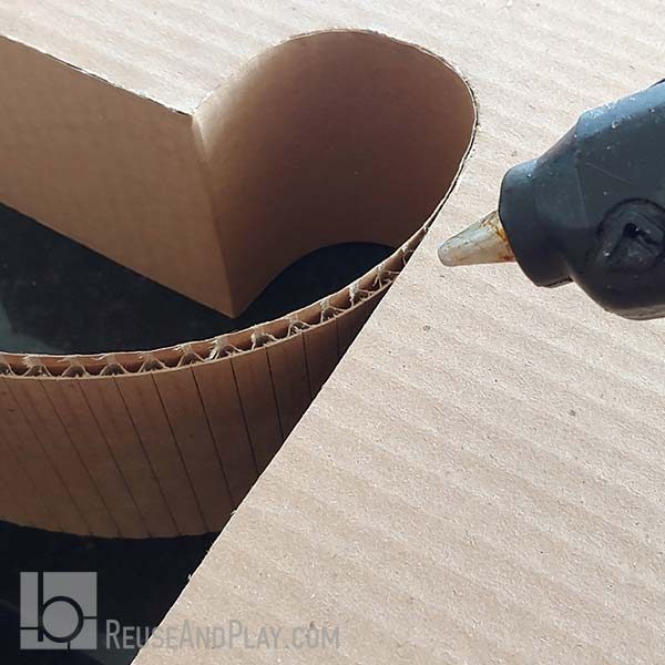 How to glue giant cardboard number