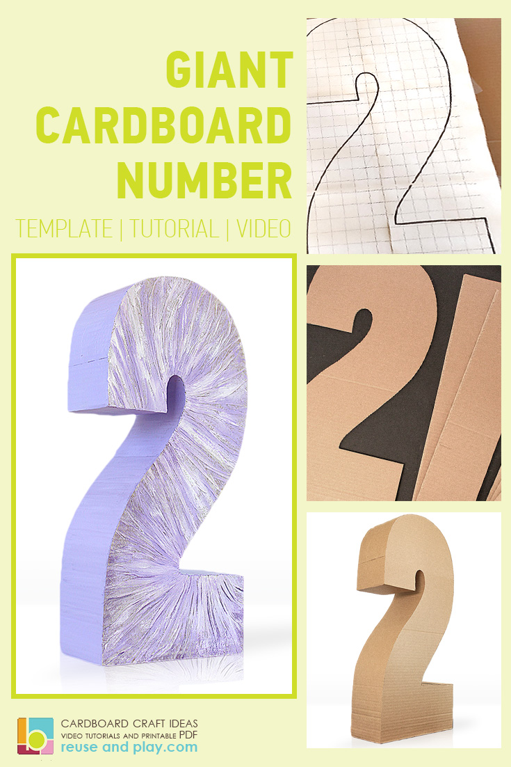 how to make a number 1 out of cardboard