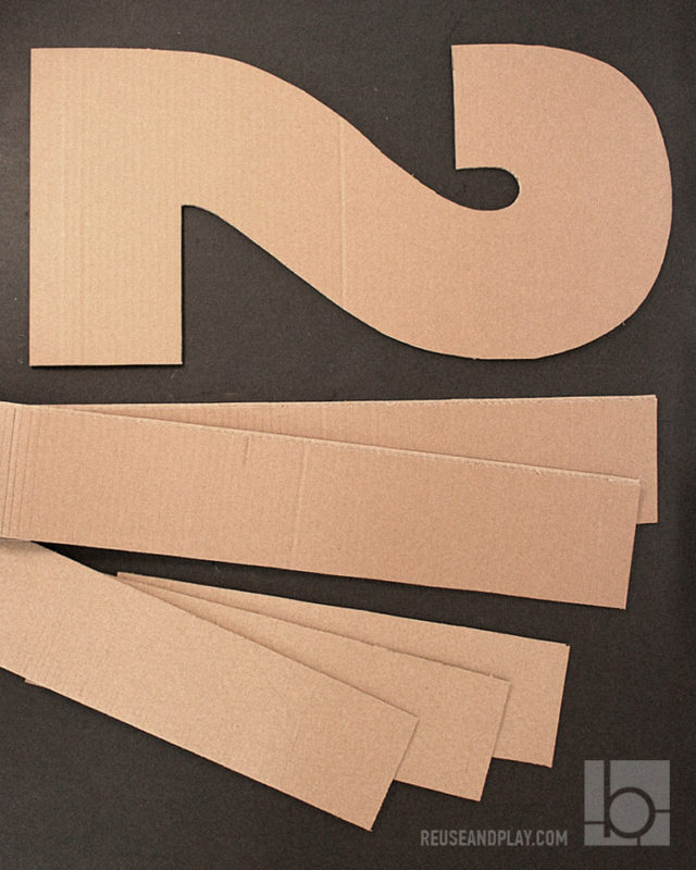 how to make a 3d number 1 out of cardboard