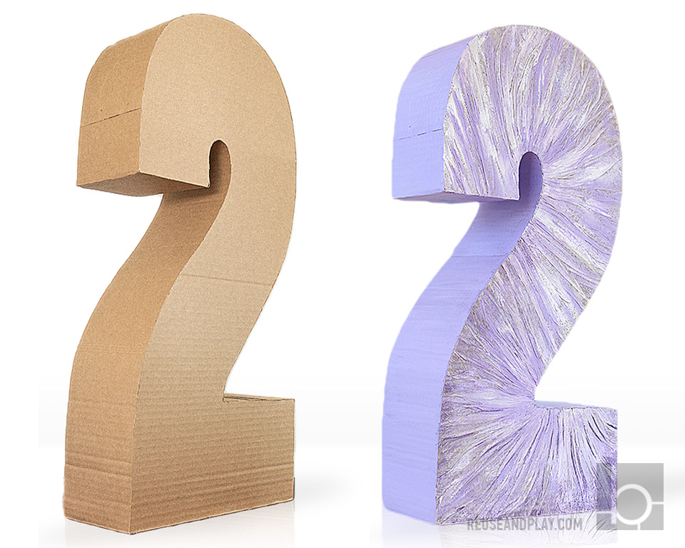 Freestanding Large Cardboard Number : 1