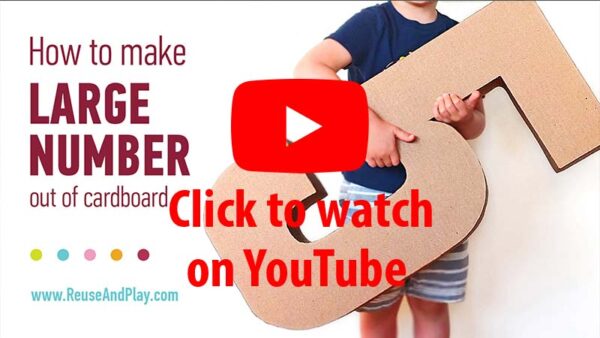 How to make a Giant Cardboard Number Video Tutorial