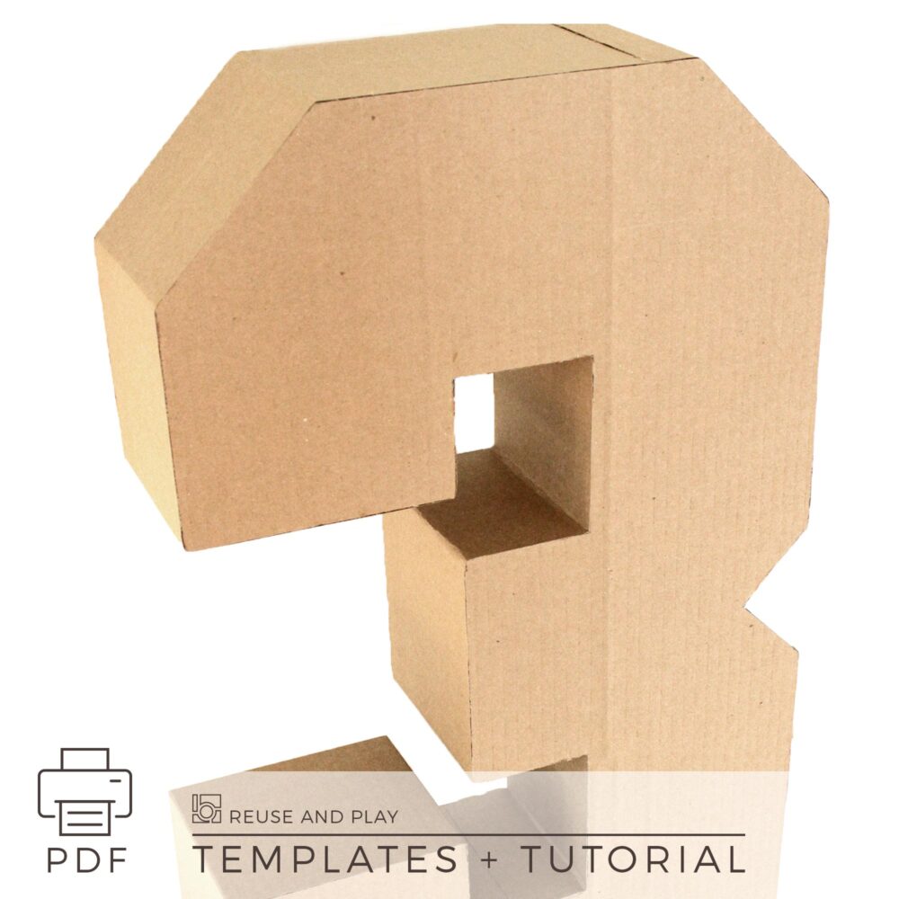 Giant Block Numbers templates for balloon mosaic and standee