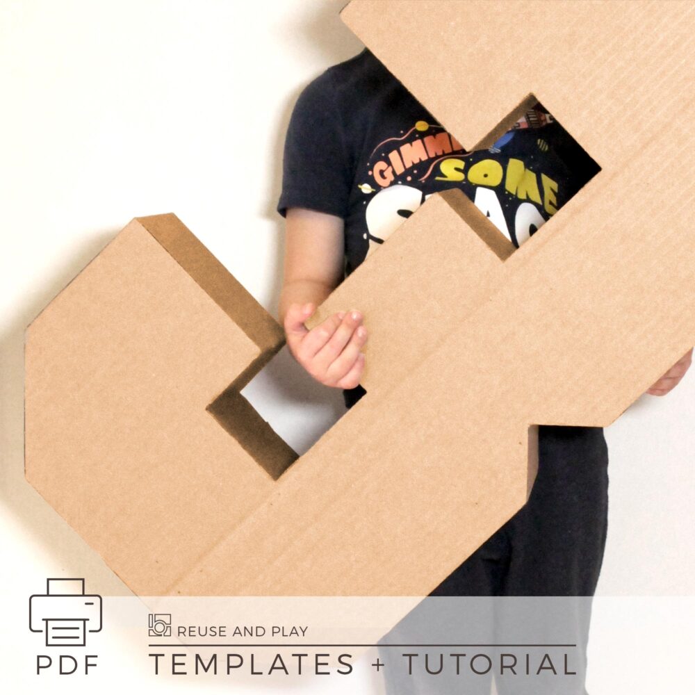 Giant Block Numbers templates for balloon mosaic and standee