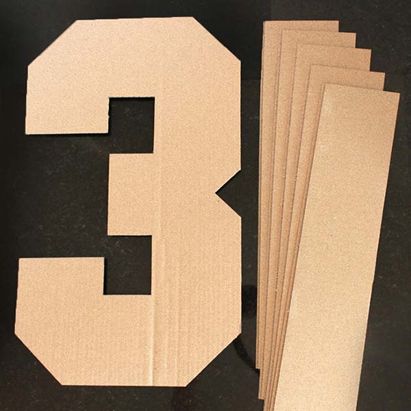 Crafting Giant Cardboard Numbers: Tutorial and Templates
