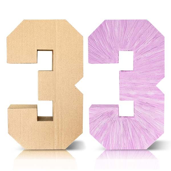 Giant Block Numbers templates for balloon mosaic and standee front