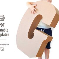 Giant cardboard letters templates