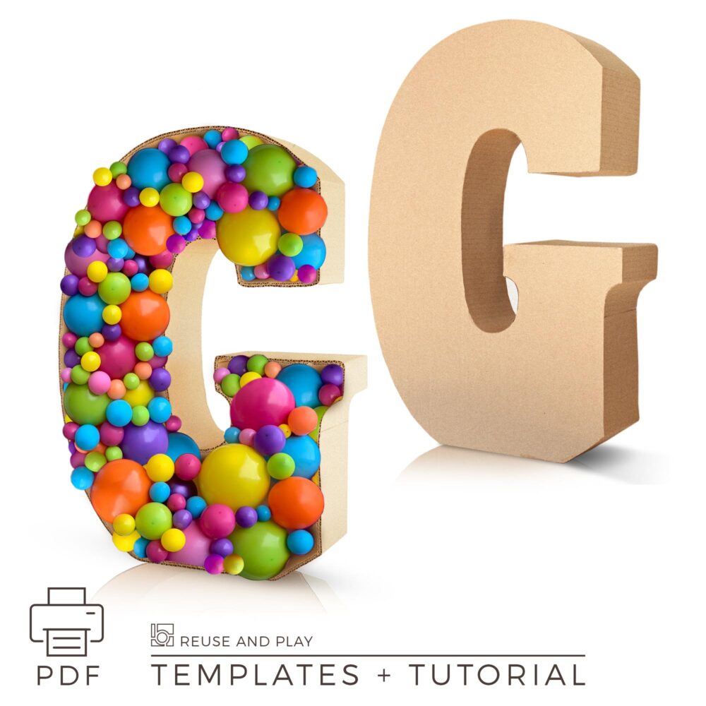 Giant Letters Balloon Mosaic Templates and Tutorial