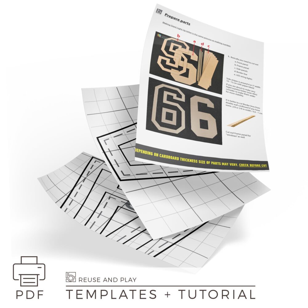 Giant Marquee Letters Standee Templates and Tutorial