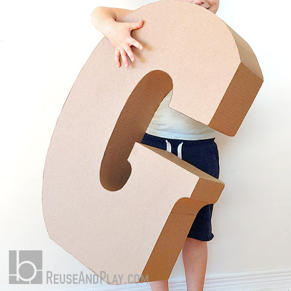 Giant cardboard letters templates