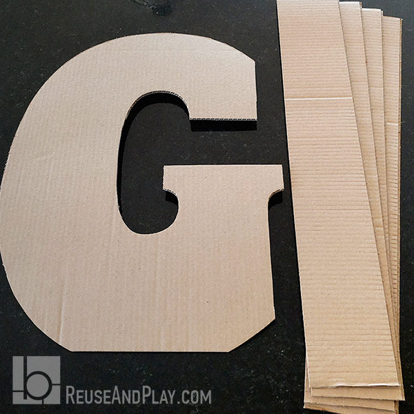 How to make Giant Cardboard Letters tutorial