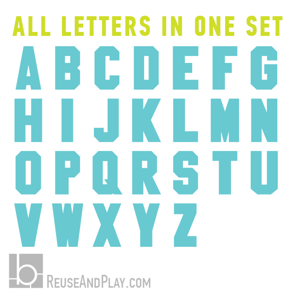 1ft All Letters AZ Bundle/Large Foam Letter templates/Marquee Letter