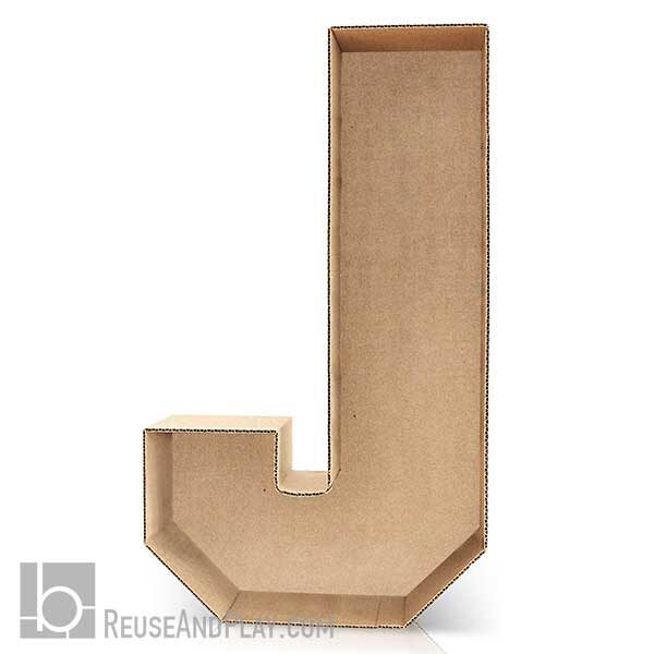 Fillable Large Letters out of cardboard