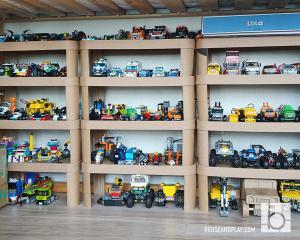 Stackable Toy Car Shelf Display with toy cars