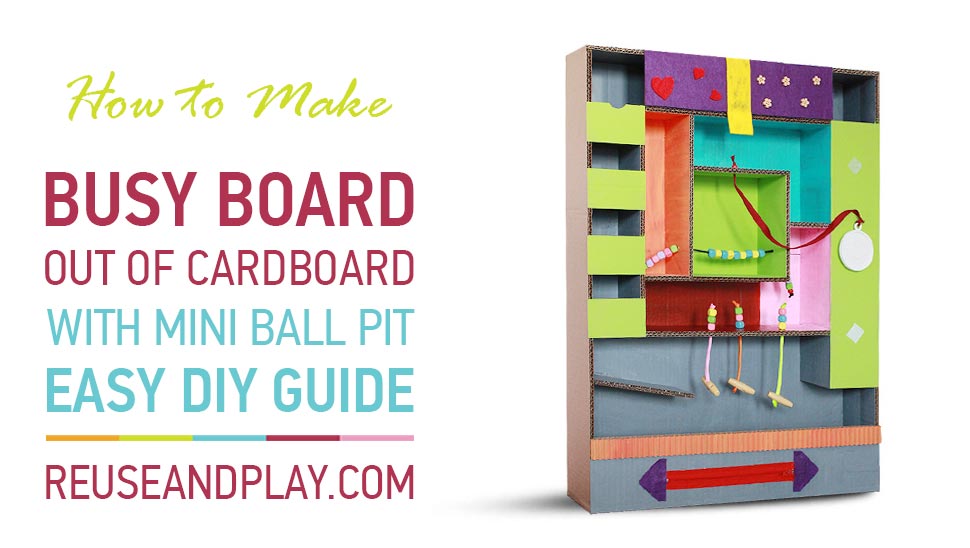 Toddler Busy Board Cardboard Easy DIY